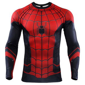 Chemises de compression OEM style Spider-Man, entièrement sublimées, avec taille et logo personnalisés, fabriquées au Pakistan - Product Image 1