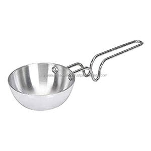 Sartén Tadka Clásica Ecológica de Aluminio con Mango de Acero Inoxidable Disponible en Varios Diseños y Tamaños - Product Image 4