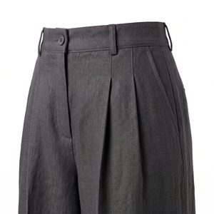 Pantalones Culottes Plisados de Cintura Alta para Mujer, Estilo Casual de Verano, Pierna Ancha, Largo hasta la Rodilla, OEM, ODM, Venta al por Mayor, Fábrica, Marca Privada |   MOQ bajo - Product Image 6