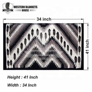 Tapis de selle Western Horse fait à la main de haute qualité Laine de Nouvelle-Zélande/Cuir d'Inde/Coton/Doublure polycoton avec sièges profilés - Product Image 4