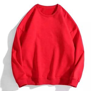 Mens <b>Light</b> Pink Plain Drop Shoulder Oversized Crew <b>Neck</b> Long Sleeve Fleece Sweatshirt Custom Logo OEM ODM Wholesale Apparel - Product Image 2