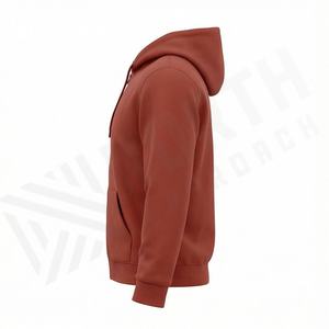 Sweat-shirt à capuche en coton épais et lourd, coupe oversize, épaules tombantes, uni, personnalisable pour homme, couleur personnalisée, fabricant - Product Image 3