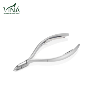 ที่ตัดหนังกำพร้าเล็บมือเล็บเท้าคุณภาพสูง Vina VNC-06-GC สีเทา สแตนเลส ด้ามโค้งยาว ปลายเรียบสองด้าน - Product Image 2