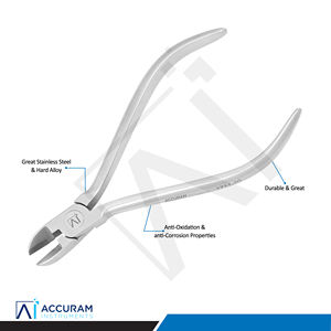 Coupe-épingles et coupe-ligatures orthodontiques Accuram 7 °   Pince coupante dentaire angulaire en acier inoxydable, instrument chirurgical manuel, certifié CE - Product Image 4