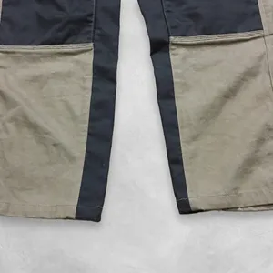 Pantalones de Trabajo para Hombre en Dos Tonos, Beige y Negro, con Rodillas Reforzadas |   Pantalones Cargo Sin Logotipo - Product Image 5