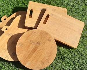 [VENTE CHAUDE] Planche à découper ronde en bambou pour hacher les légumes, les fruits, la viande et préparer les repas - Passe au lave-vaisselle au Vietnam - Product Image 2