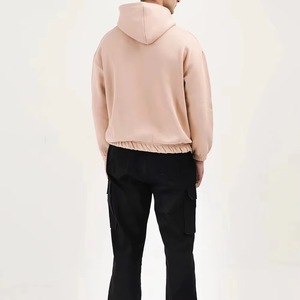 Sweat-shirt à capuche surdimensionné pour homme en polaire, couleur unie, manches classiques, vêtement décontracté pour l'automne - Product Image 2