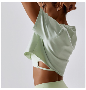 T-shirt court ample pour femme, manches courtes, en coton, style streetwear décontracté, mode minimaliste, été - Product Image 2