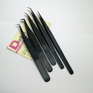 แหนบต่อขนตา Diamond Grip สแตนเลสสตีล แหนบปลายแหลม 45 องศา สำหรับต่อขนตาแบบ Volume  รับทำโลโก้ตามสั่ง - Product Image 1