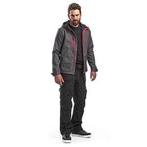 Men's Hooded <b>Waterproof</b> PU <b>Jacket</b> Sporty Style <b>Red</b> Zipper Black Color Regular Fit Winter Wear - Product Image 2