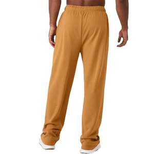 Pantalones de Pierna Recta, Pantalones Holgados de Algodón Personalizados, Pantalones Deportivos de Alta Calidad para Hombre, Pantalones Deportivos Holgados con Cordón de Color Sólido - Product Image 2