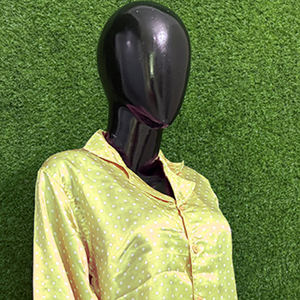 Conjunto de Pijama de Algodón 100% para Mujer, Talla Grande, Bordado, Suave, Personalizado, Camisón Informal de Manga Larga para Chicas - Product Image 3