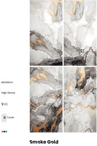 High Gloss 60x120cm Decorative <b>Panel</b> Smoke Aqua Modern Background <b>Wall</b> smoke <b>Wall</b> & floor Tile Polished Decorative Look (I) - Product Image 4