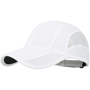 Gorra de Béisbol Blanca Unisex de 6 Paneles, Malla Ajustable, Transpirable, Informal para Exteriores, Primavera/Verano, Talla Adulto - Product Image 1