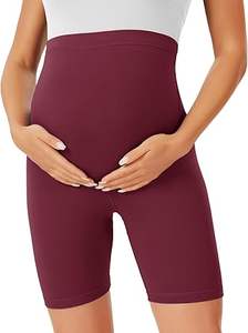 Leggings de Maternidad sin Costuras al por Mayor, Personalizados OEM, Shorts de Yoga para Embarazadas, Transpirables - Product Image 4