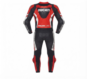 Combinaison de course sur circuit professionnelle pour homme Rucati / Traje sur mesure en cuir de vache/crocodile avec protection de niveau 2 - Product Image 2