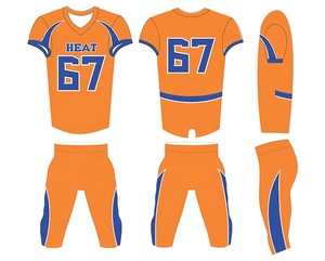 Nuevo Diseño Personalizado, Conjunto de Camiseta de Fútbol Americano con Estampado por Transferencia de Calor, 100% Poliéster, Cuello en V, Tallas Grandes, Ropa Deportiva para Hombre - Product Image 6