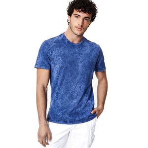 T-shirt personnalisé pour homme 100% coton, lavé à l'acide, écologique, respirant, coupe classique, impression de logo personnalisée, service OEM personnalisé - Product Image 1