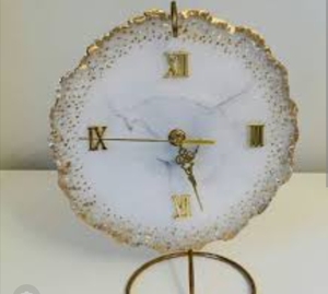 Horloge murale mécanique Art Déco en résine, affichage analogique à aiguilles, motif uni, style antique, décoration pour salon, Diwali - Product Image 5