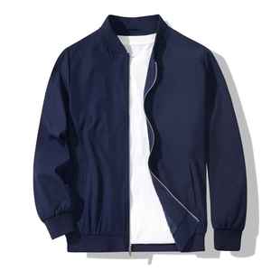Wholesale Custom Embroidered Satin Breathable Eco-Friendly V-neck Men Plus Size Casual Winter Style <b>Covered</b> <b>Button</b> Jacket - Product Image 1