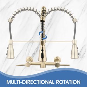 Rubinetto da Cucina a Parete con 3 Funzioni, Design a Ponte per Cucine - Product Image 3