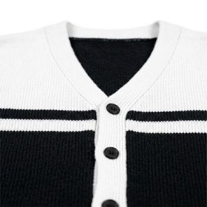 Black <b>Red</b> Knitted <b>Cardigan</b> Crew Neck Casual <b>Cardigan</b> Full Sleeve Button Closure Winter 100% Cotton Knitted Sweater - Product Image 5