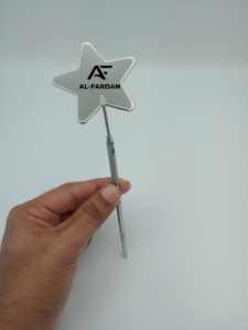 <b>Mirror</b> Polish <b>Star</b> Shape <b>Mirror</b> Handle For Eyelash Extension with Custom Private Logo Stainless Steel Lash Beauty Tools - Product Image 5