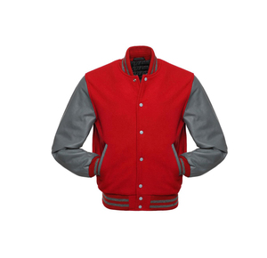 <b>Men's</b> <b>White</b> Orange Varsity <b>Jacket</b> Regular Fit Turn-down Collar Button Closure Preppy Style Autumn Outerwear - Product Image 4