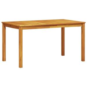 Juego de comedor de jardín de madera maciza de acacia marrón de 5 piezas - Product Image 6