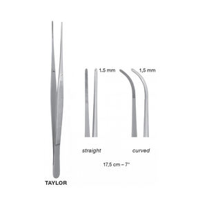 Pinzas de Bayoneta Rectas y Curvas de Acero Inoxidable, Pinzas Quirúrgicas con Punta Serrada, Instrumento de Precisión ORL de Dentavex - Product Image 5