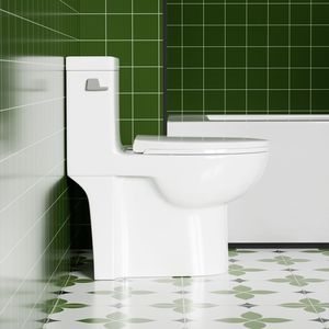WC Monoblocco Tornado Flush da 1.28 GPF, Sedile Comfort ADA da 17 Pollici, Scarico Sifonico a Pressione Laterale, Chiusura Ammortizzata - Product Image 5