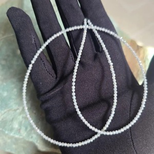 2 MM White Faceted Moissanite Round <b>Beads</b> <b>Loose</b> <b>Beads</b> & Faceted Customized <b>Beads</b> & <b>Other</b> Diamond Jewelry - Product Image 2