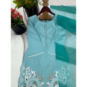 Conjunto de Top, Pantalón y Dupatta Bordado para Mujer, Ropa Elegante y a la Moda - Product Image 5