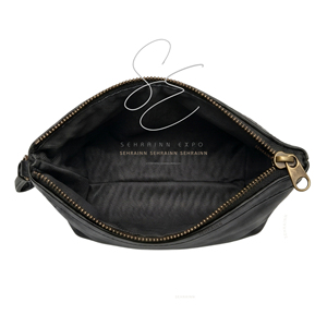 Genuine Cowhide Leather <b>Wristlet</b> Pouch for Women Handmade Hair On Leather Zip Clutch Bag Cosmetic Pouch Mini Clutch - Product Image 5