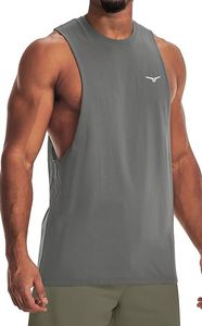 Blue Men's Sleeveless Tank <b>Top</b> Cotton Workout Vest Gym Training Muscle Tee Casual Wear - Product Image 4