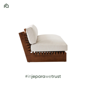 Juego de Sofás de Exterior de Diseño Moderno y Lujoso, Madera de Teca Sólida, Ecológico, Duradero, Impermeable, Tapizado, para Patio y Comedor - Product Image 3