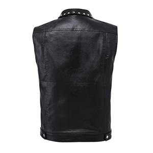 Chaleco de Cuero Negro Transpirable Reversible sin Mangas para Hombre, Estilo Punk Vintage, Chaleco de Motociclista, Ropa Urbana Sexy - Product Image 2