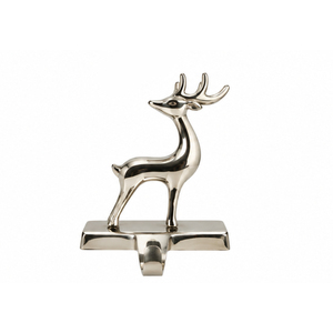 Soporte de Lujo Metálico para Calcetines Navideños, Gancho Pesado para Chimenea, Soporte Decorativo Plateado de Reno para el Hogar - Product Image 4