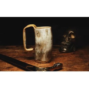 Jarra de Cuerno / Jarra Vikinga para Beber / Jarra de Cuerno para Cerveza con Artesanía India, Embalaje Gratuito con Descuento - Product Image 3