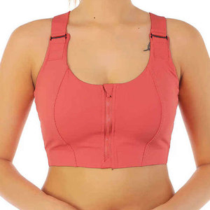 Coral Color Sports <b>Bra</b> With Open Back Design And Adjustable Straps For Women Workout Yoga Wear Breathable Support Top - Product Image 4