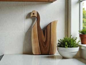 Planche à découper en bois d'acacia moderne sur mesure OEM, accessoires de cuisine en provenance d'Inde - Product Image 2