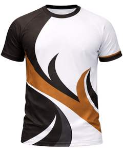 Custom <b>Men</b> White <b>Brown</b> Sports <b>T</b> <b>Shirt</b> Quick Dry Polyester Spandex Athletic Gym Running Training Short Sleeve Custom Print Tee - Product Image 1