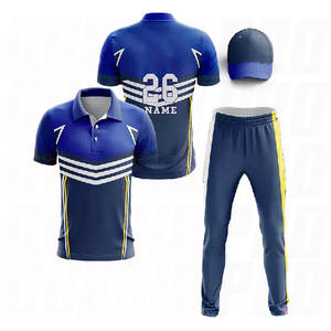 ชุดยูนิฟอร์มคริกเก็ตแบบกำหนดเองล่าสุด ดีไซน์ลายพิมพ์แบบซับลิเมชั่นใหม่ ชุดกีฬาสำหรับทีมคริกเก็ตสำหรับการฝึกซ้อม - Product Image 3