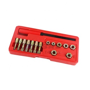 TAIWAN CALIBRE 15pc Métrique Re-filetage <span class=keywords><strong>Thread</strong></span> Restorer Repair <span class=keywords><strong>Set</strong></span> avec 7pc Dies & Taps 1pc <span class=keywords><strong>Thread</strong></span> <span class=keywords><strong>File</strong></span> 1 an de garantie - Product Image 1
