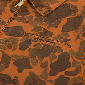 Custom <b>Camo</b> Orange Winter Men Denim Cotton Canvas Zipper <b>Waterproof</b> Windproof Breathable Eco-friendly Reversible High - Product Image 6