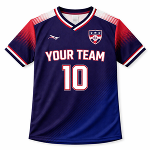 Custom Soccer Team Jersey Schools Quick Dry Fit Breathable 100% Polyester Fabric Sublimated Player Name Number - Product Image 4