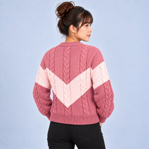 Pull pour femme de qualité supérieure avec tissu tricoté doux et premium, chaud, confortable, respirant, design élégant, pull décontracté - Product Image 3