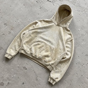 Vente en gros Sweat à capuche vintage 400 GSM en molleton de coton délavé à l'acide, coupe oversize, style streetwear, avec poignets côtelés pour marques de mode - Product Image 6