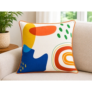 Premium 100% Cotton Floral Printed <b>Cushion</b> <b>Cover</b> | Elegant Decorative Throw Pillow <b>Cover</b> for Living Room & Bedroom - Product Image 2