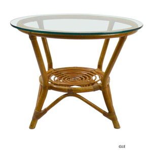 Mesa de Centro Moderna de Lujo para Cafetería, con Marco de Acero Inoxidable Dorado y Tapa de Vidrio, Mesa Redonda para Eventos y Bodas - Product Image 4